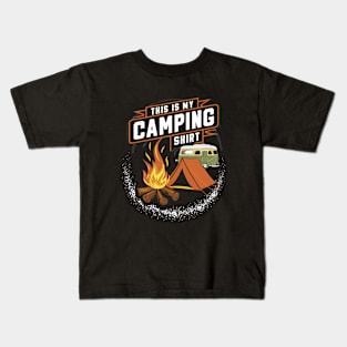 This Is My Camping Shirt Funny Camper Kids T-Shirt